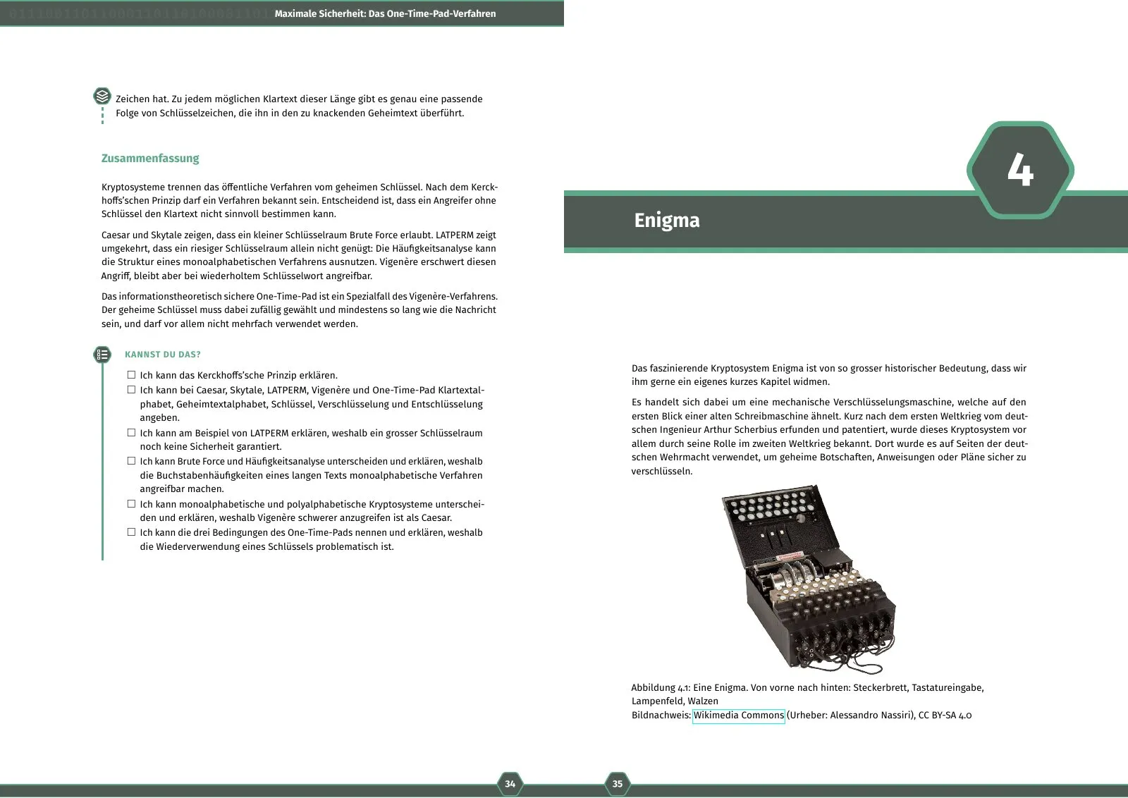 Doppelseite: Kapitel 4: Enigma